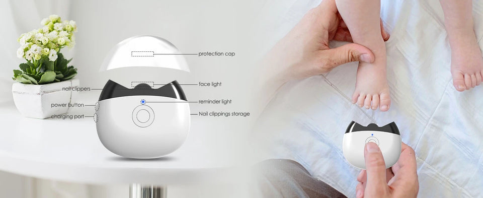 Electric Automatic Nail Clipper,Electric Baby Nail Clippers with Light,Rechargeable Nail Clippers with Catcher, (Random Color)