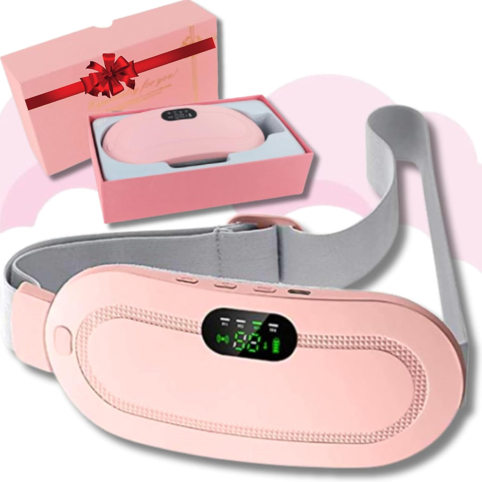 Electric Period Cramp Massager Heating Belt – USB Rechargeable Menstrual Pain Relief Waist & Stomach Warmer for Women