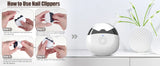 Electric Automatic Nail Clipper,Electric Baby Nail Clippers with Light,Rechargeable Nail Clippers with Catcher, (Random Color)